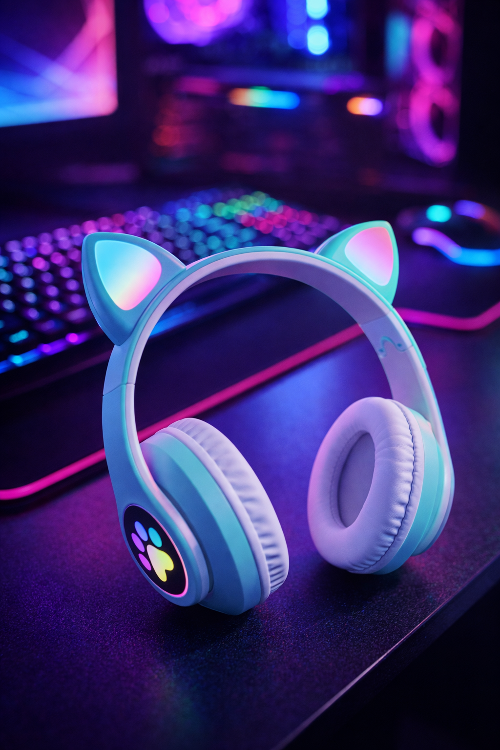 Audífonos estilo orejas de gata