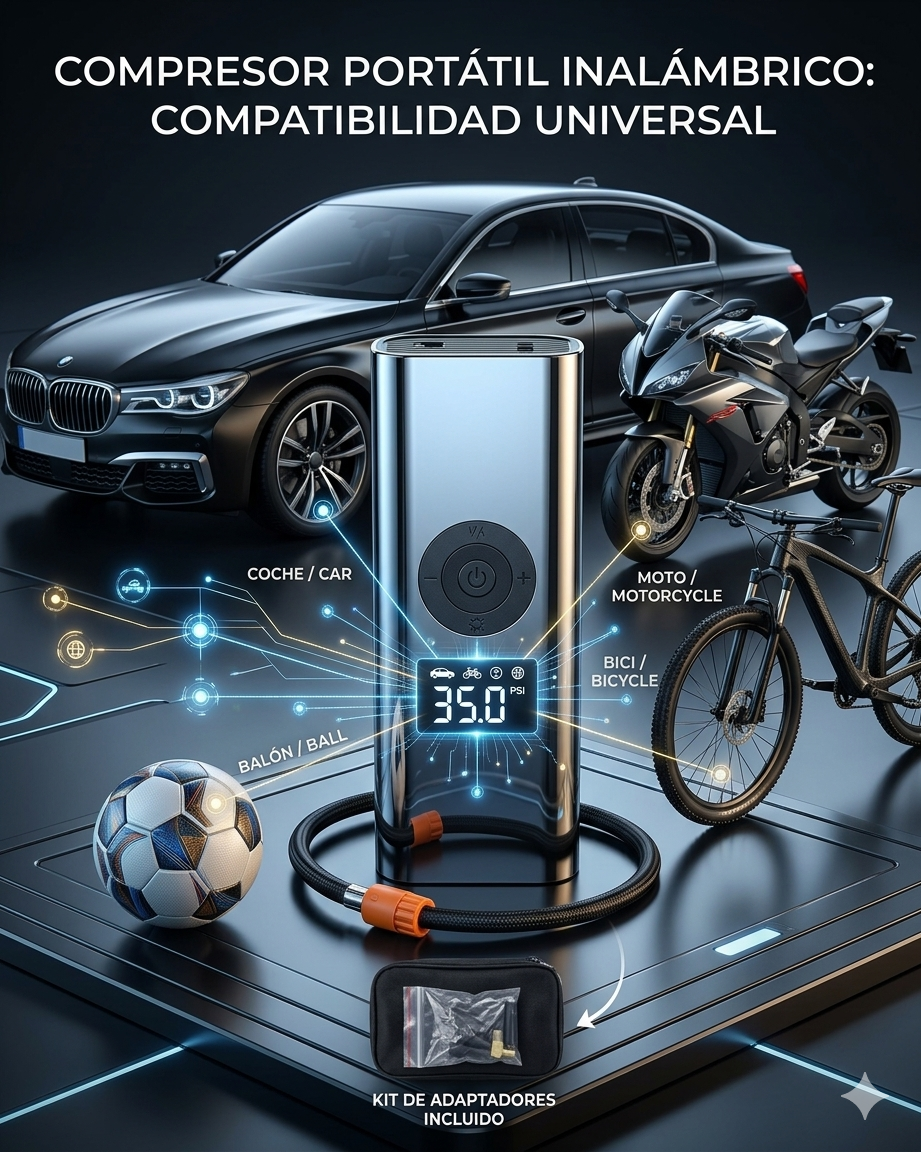 Compresor de aire portátil