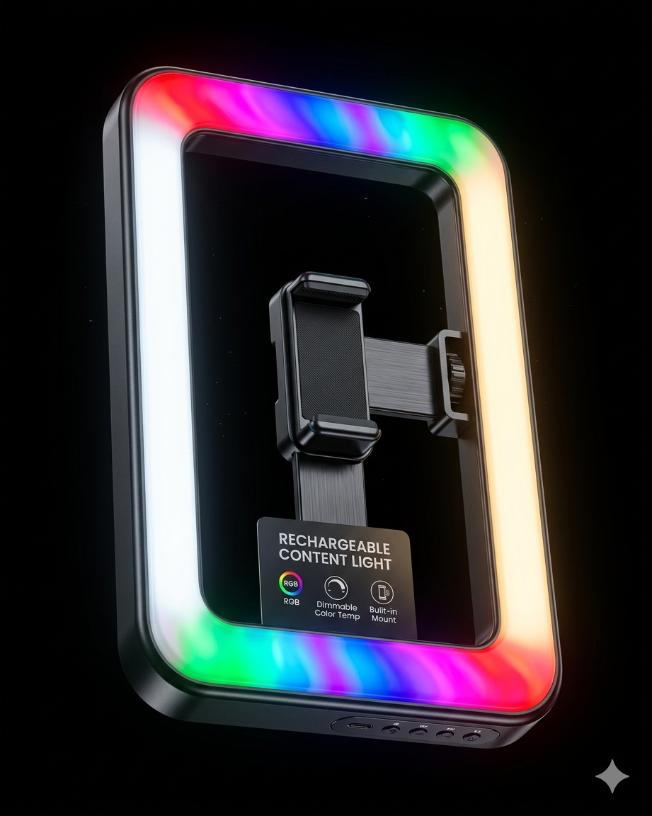 Aro de Luz Rectangular para Estudio Fotográfico