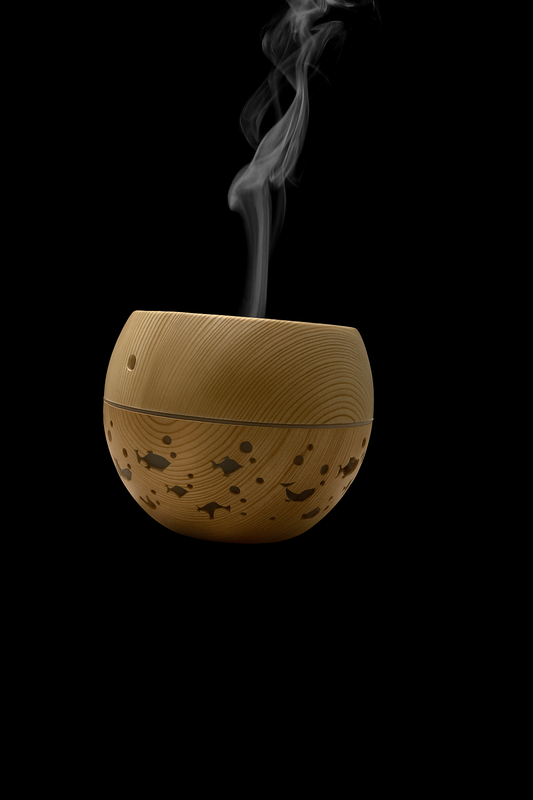 Humidificador Difusor Madera Clara