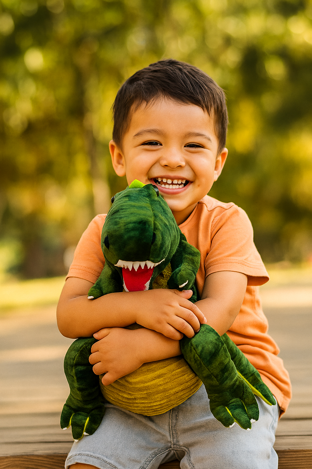 Maleta peluche dinosaurio