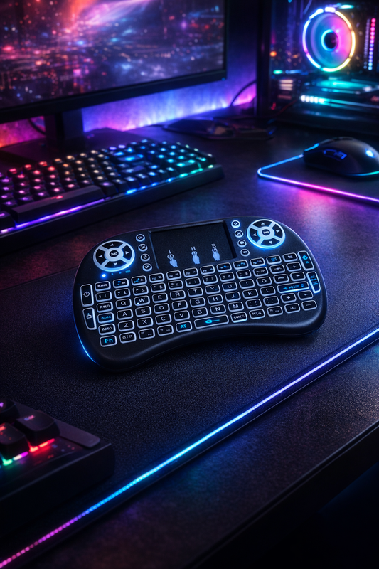 Mini Teclado Inalámbrico con Touchpad y Retroiluminación LED