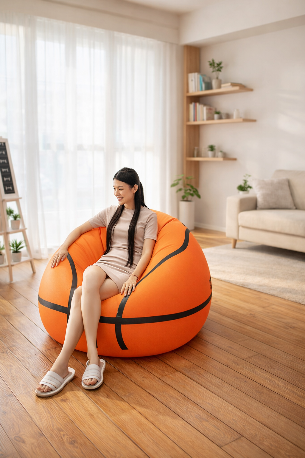 Sofa inflable estilo baloncesto