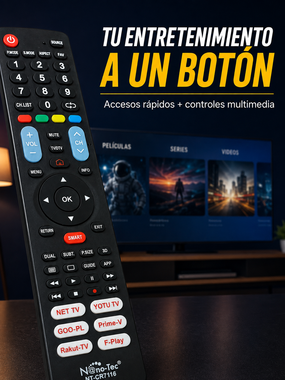 Control para televisor universal