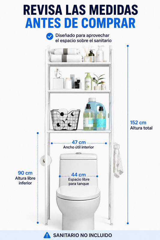 Organizador de baño sanitario