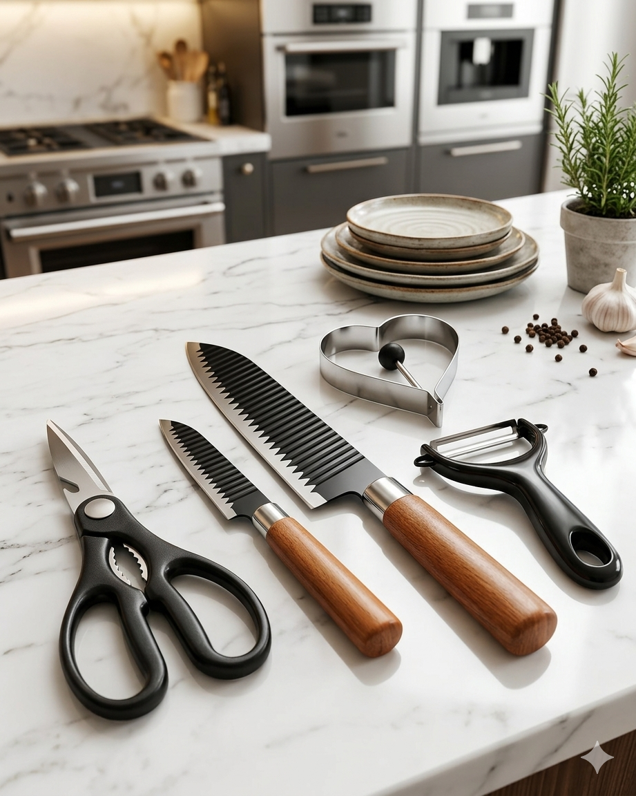 Juego de Utensilios de Cocina 6 Piezas con Mango