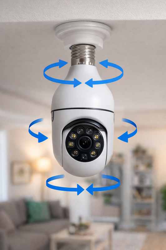 Cámara de Seguridad WiFi en Bombillo