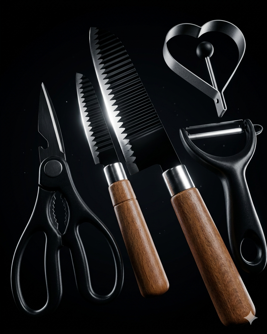 Juego de Utensilios de Cocina 6 Piezas con Mango